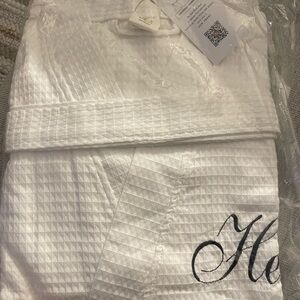 “Hers” Waffle Weave Bathrobe